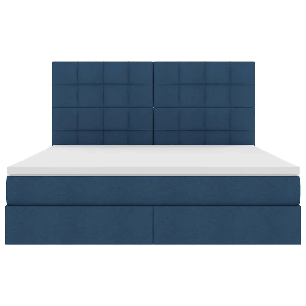 Letto con contenitore e materasso Blu 180 x 200 cm Poliestere