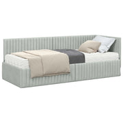 Letto singolo | Letto per adulti | Struttura Letto Angolare con Materasso 2 pcs Grigio chiaro