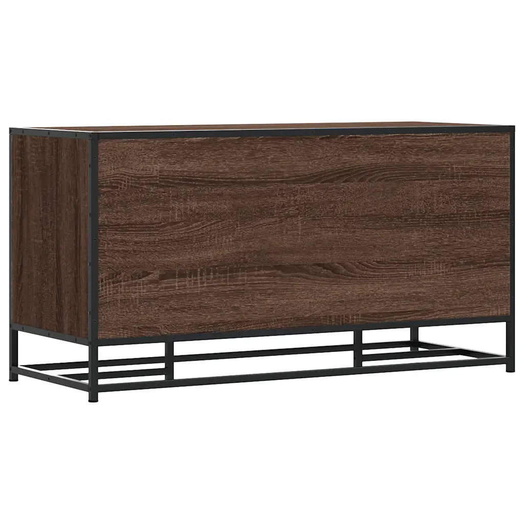 Scarpiera Rovere Marrone 100x40x53,5 cm in Truciolato e Metallo