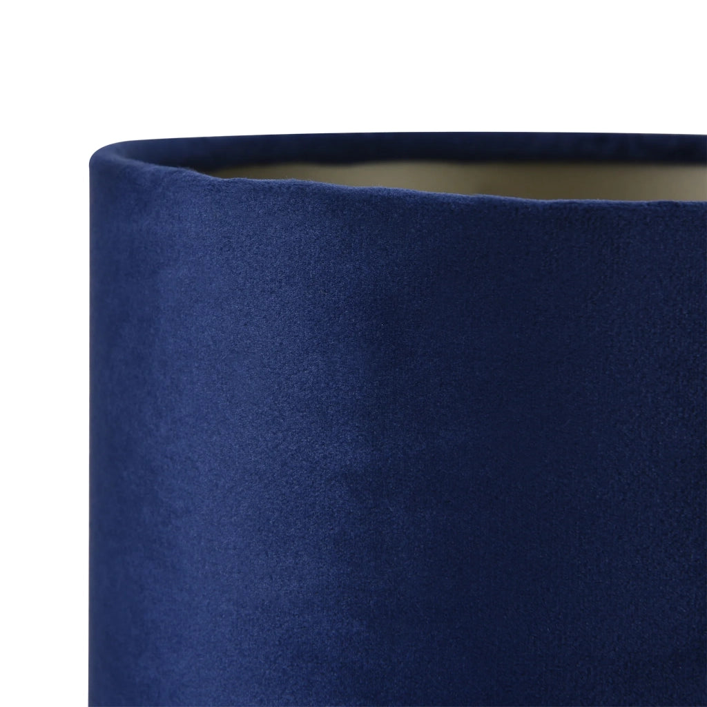 Lampada da tavolo lampada da scrivania metallo flanella nero rame e blu E14 39 cm 03_0002511