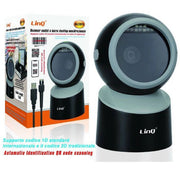 Trade Shop - Scanner Barcode Lettore Codici A Barre Scrivania Omnidirezionale Qr 1d 2d Mj3870 -