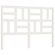 Testiera | Testata per Letto Bianca 126x4x104cm in Legno Massello di Pino