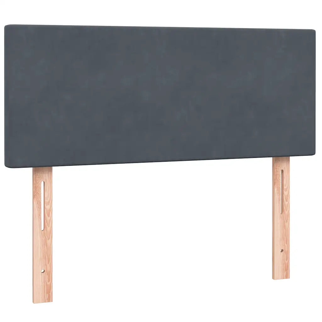 vidaXL Giroletto a Molle con Materasso Grigio Scuro 120x220 cm Velluto