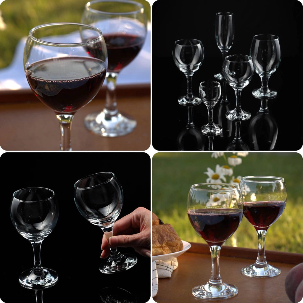 Set di 6 bicchieri da vino rosso KADAX da 210 ml, confezione regalo.