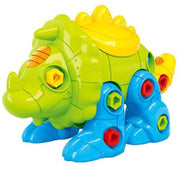 Trade Shop - Dinosauro Triceratopo Smonta E Rimonta Con N.2 Attrezzi Gioco Educativo Bambini -
