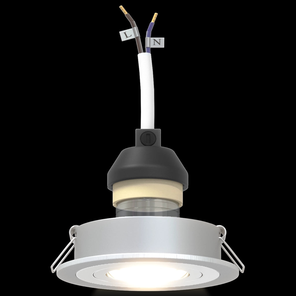 Spotlight incassati 24 pezzi Rotondo GU10 Argento Ã˜91 mm