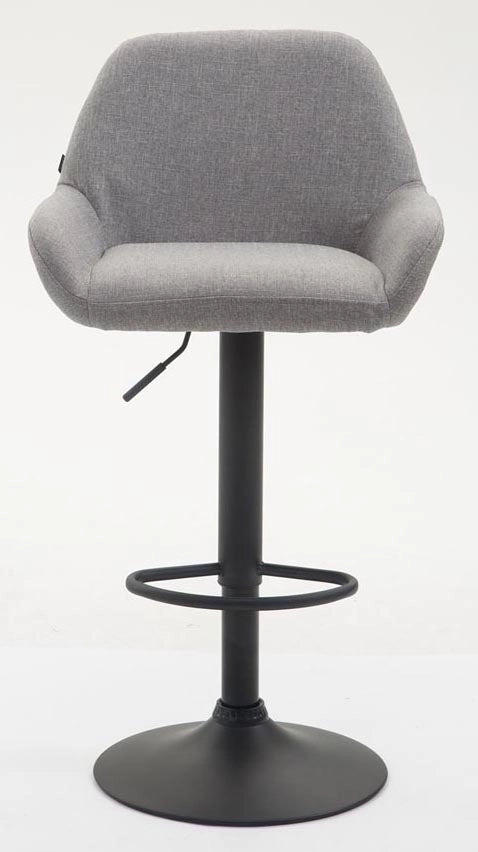 Sgabello Braga in tessuto grigio,nero