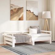 Dormeuse Estraibile Bianca in Massello di Pino 2x(90x200) cm