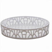 Trade Shop - Piattino Porta Sapone Saponetta Accessorio Bagno Argento Stile Contemporaneo 59102 -