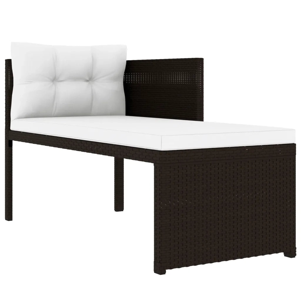 Set Divani da Giardino 4 pz in Polyrattan Marrone 44288