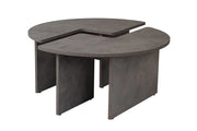 Tavolino in legno "Moira" 90 x 90 x 41 cm - Grigio cemento