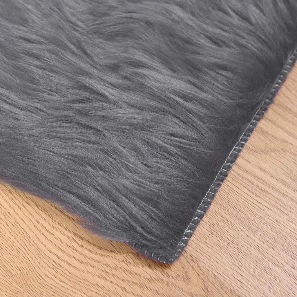 Tappeto in finta TAFALLA Antracite 240 x 240 cm Poliestere 42021600