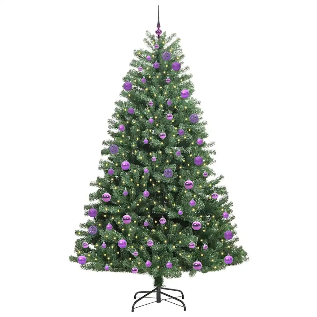 Albero di Natale | Decorazioni natalizie Artificiale con Rami Pieghevoli Verde 240 cm