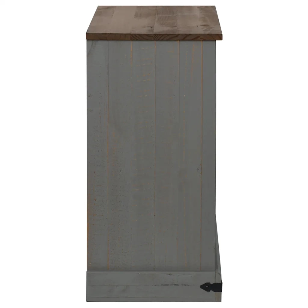 Credenza-Buffet-Armadio da cucina HALDEN con Anta Scorrevole 80x40x80 cm Legno Massello 248276