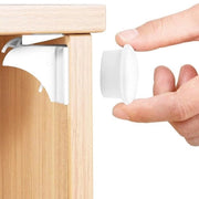 Set di sicurezza per bambini a molla per 10 contenitori - magneti di sicurezza per bambini - serrature a molla per armadietti bianche - sicurezza per armadietti per bambini