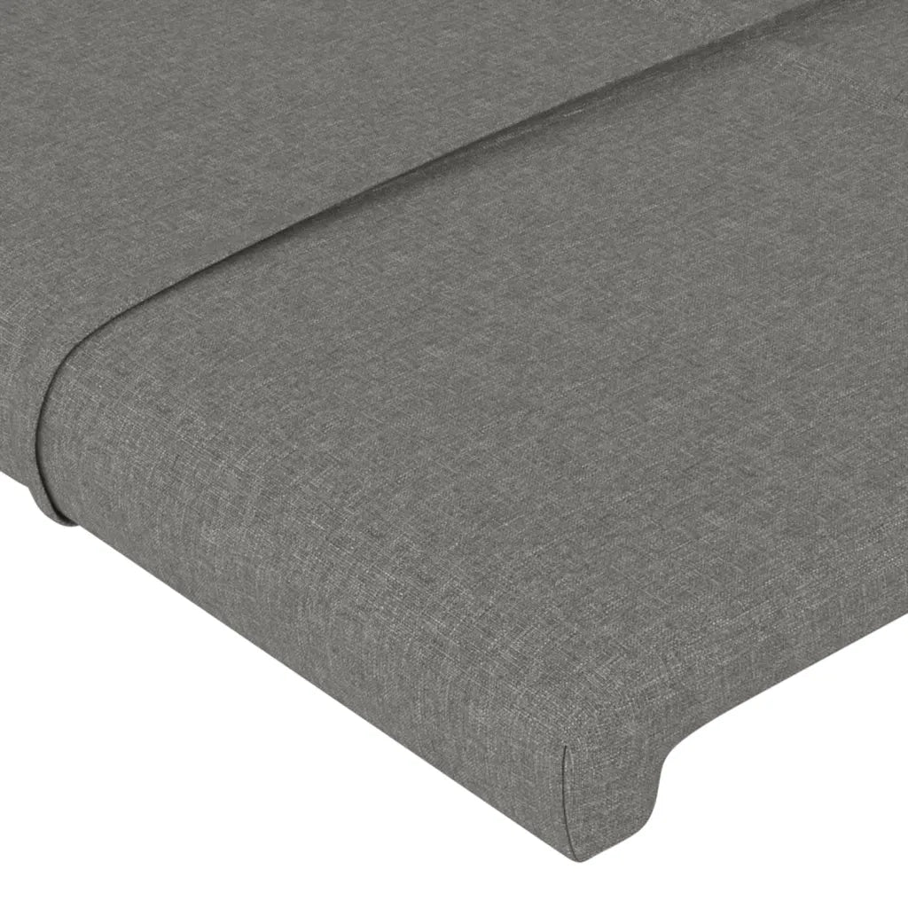 Testiera ad Orecchio Grigio Scuro 163x23x78/88 cm in Tessuto 3117151