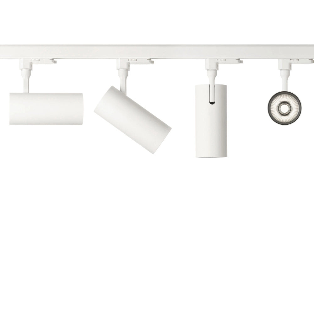 Proiettore Cilindrico Smile Alluminio Bianco Led 20W 3000K Luce Calda Cri80 50°