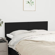 Testiera Nera 144x5x78/88 cm in Tessuto 345786