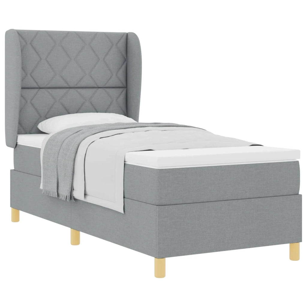 Letto con molle e materasso Grigio Scuro 90x190 cm Tessuto 3340795