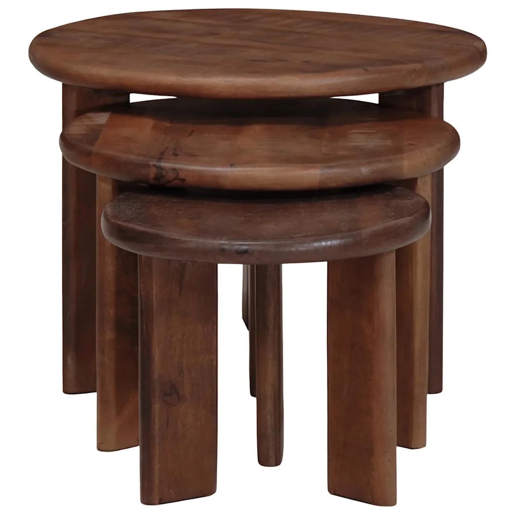 Tavoli da Caffè Nido 3 pcs Legno di mango massello