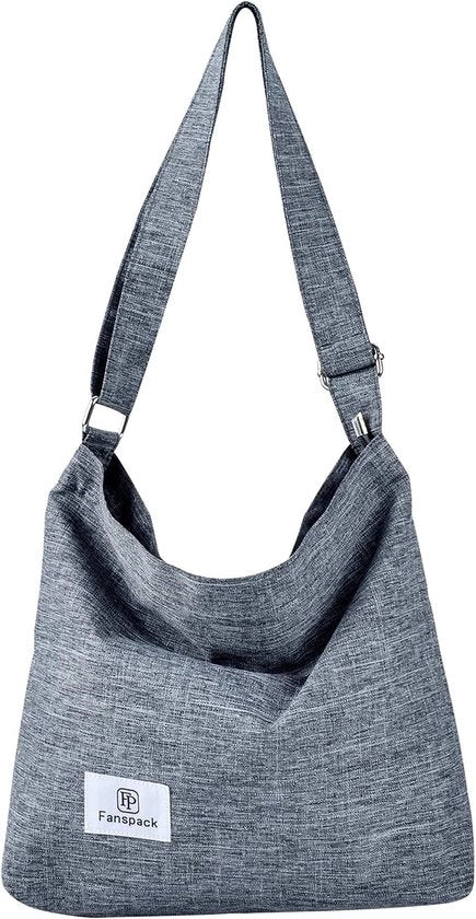 Borsa a Spalla per Donna in Canapa con Tasche per Schiena e Maniglia in Canapa Borsa a Spalla per Donna in Canapa con Tasche per Schiena e Maniglia in Canapa