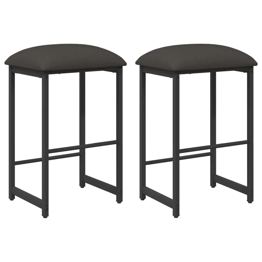 Sgabello da bar 2 pcs Grigio Scuro 40 x 32 x 74 cm 8006220