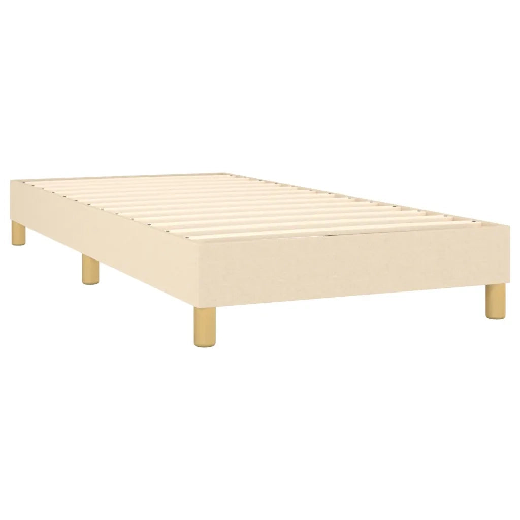 Letto a Molle con Materasso e LED-Struttura Letto con Materasso Crema 80x200 cm in Tessuto 443374