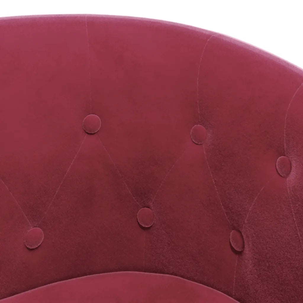 Divano Sedia-Poltrona Cabriolet Rosso Vino in Velluto 396943