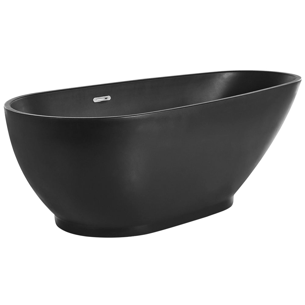 Vasca freestanding in acrilico sanitario Nero singolo 1730 x 820 mm ovale design moderno colore opaco