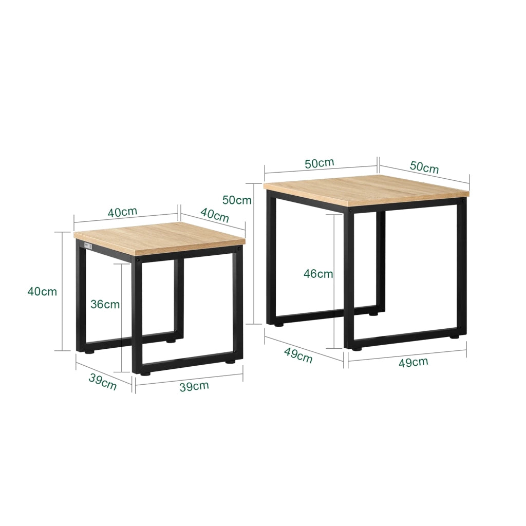 Set tavolini Soggiorno Tavolinetto da Salotto L50*P50*A50cm,Legno FBT42-N