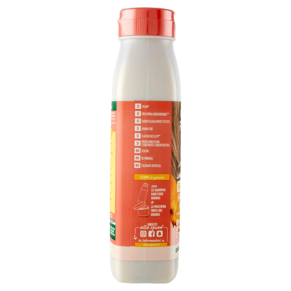 GARNIER FRUCTIS BALSAMO HAIR FOOD ANANAS PER CAPELLI LUNGHI E SPENTI 350 ML CON ANANAS