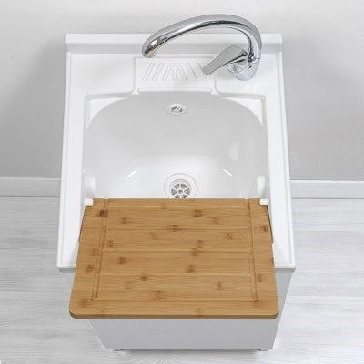 Asse di lavaggio in legno di bambù per lavatoio in resina da 45 cm