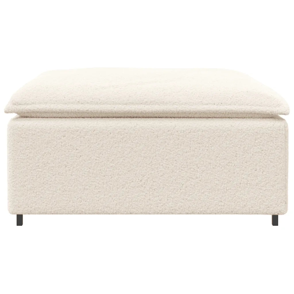 Modulo Poggiapiedi Divano Modulare Crema 100x100x48 cm 4104505