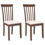 Sedie da Pranzo con Cuscini 2 pz | Sedie da cucina Marrone Legno Massello di Hevea