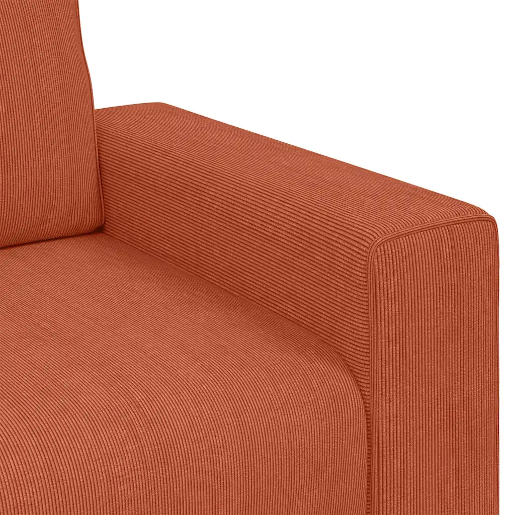 Divano Sedia Rosso Arancione 100x77x82 cm Tessuto di Velluto a Coste 4105192