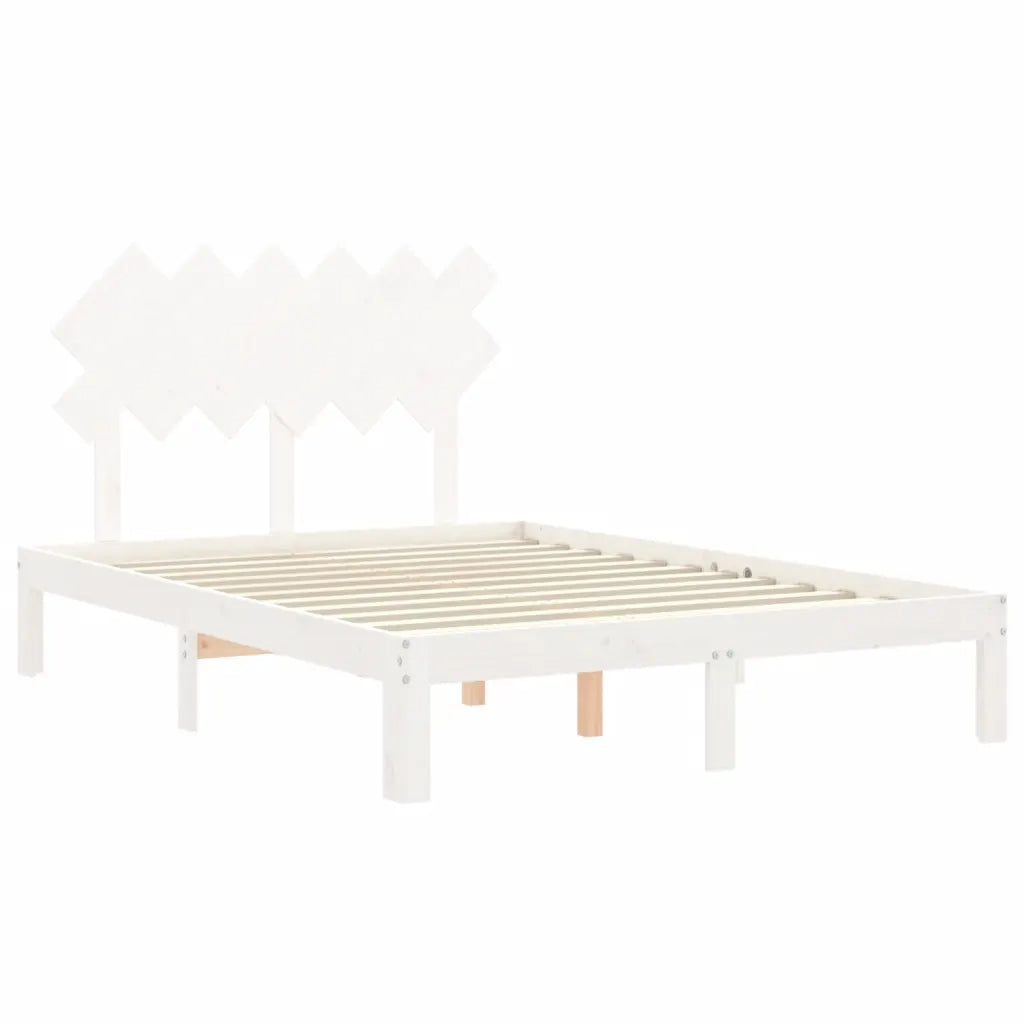 Giroletto senza Materasso Bianco 120x200 cm Legno Massello Pino 3193722