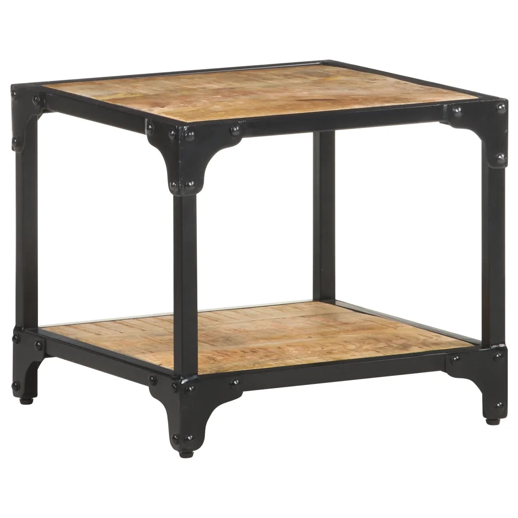 Tavolino da Salotto 40x40x36 cm Legno Massello di Mango Grezzo 321055