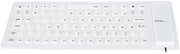 Tastiera per PC flexibile e impermeabile in bianco - Pieghevole - USB - Gaming - 85 tasti - Ripiegabile - Silenziosa e morbida - Tastiera in silicone