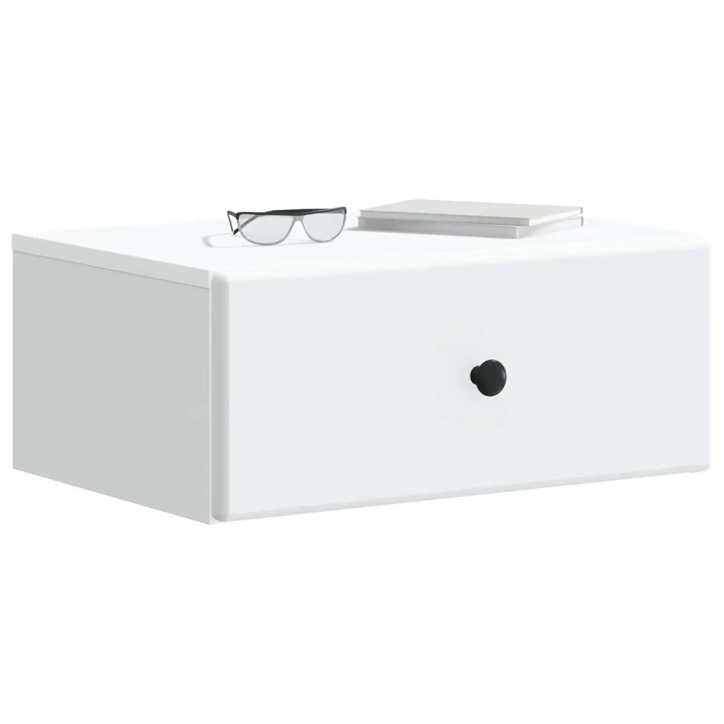 Mobiletto da notte a muro 2 pcs Bianco 49 x 34,5 x 20 cm