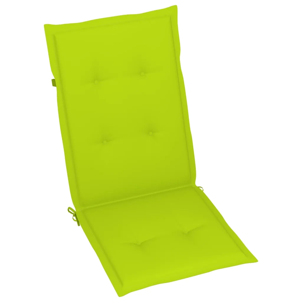 Sedie Giardino 6 pz e Cuscini Verde Brillante Massello di Teak cod mxl 7238
