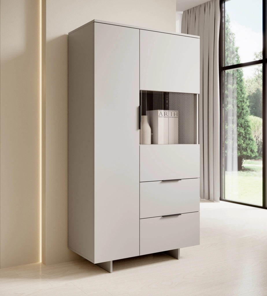 MOBILE CALMA VITRINE 170CM CASHMERE ALMA