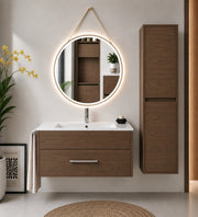 Mobile bagno con lavabo ORIGENBATH FLORENCIA senza specchio 60x45 cm frassino tea con colonna