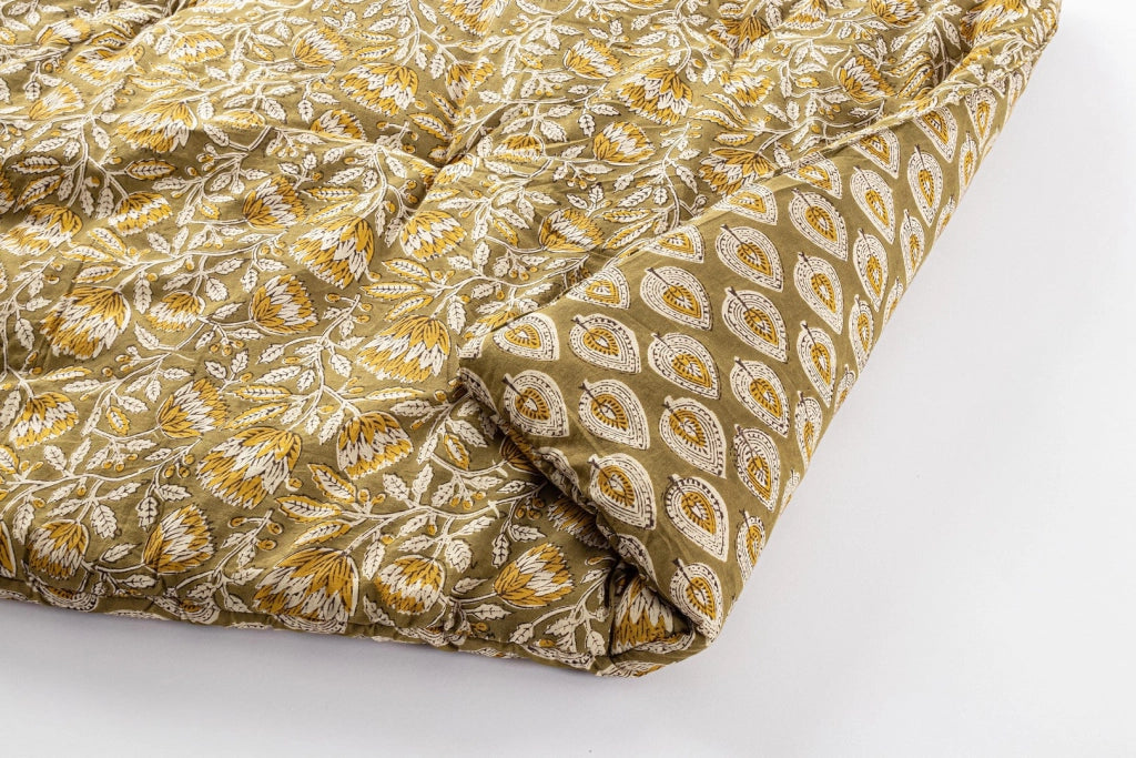 Set di 4 Cuscini da Pavimento in Cotone Floreale 60x120 cm - ESOTICO