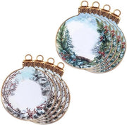 Fogliere di vento 8 pezzi, stampati su entrambi i lati, con 2 motivi natalizi per decorare o come decorazione da finestra (palloni natalizi 19 cm x 23 cm)