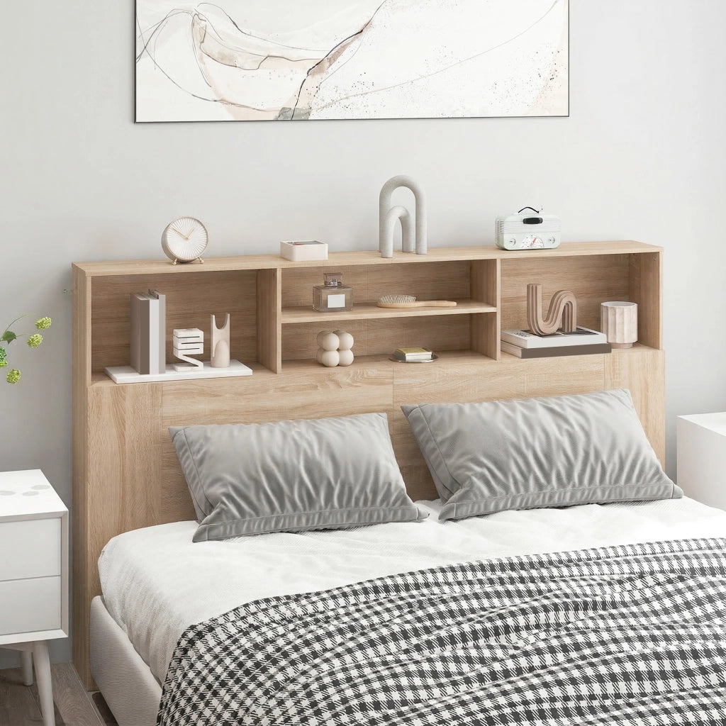Testiera con cassetti ¨C Zephmum ¨C Legno naturale 160x108 cm