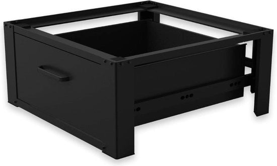 Elevatore per Lavatrice con Carrello - Base per Lavatrice - Elevazione Lavatrice - Pratico - Solido - Nero