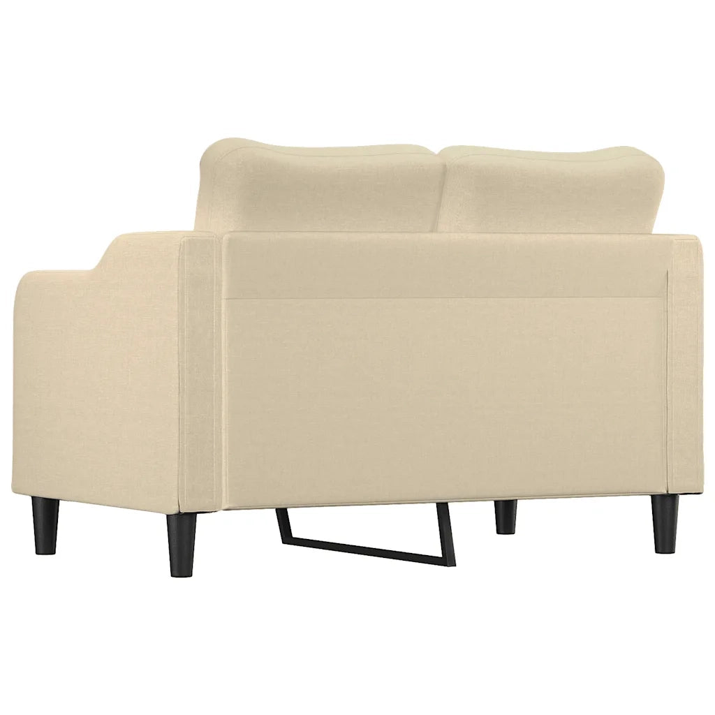 Divano a 2 Posti Crema 120 cm in Tessuto 359353