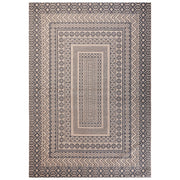 Tappeto moderno dal motivo geometrico 160 x 230 cm beige e grigio soggiorno camera da letto