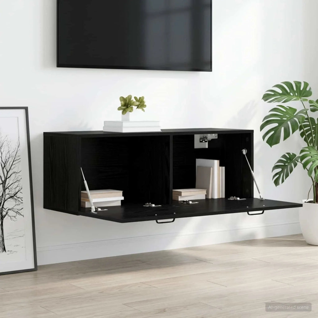 Armadietto a muro Rovere nero 100 x 36,5 x 35 cm 8009835