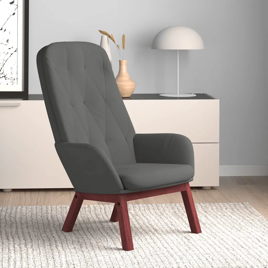 Poltrona Relax Grigio Scuro in Velluto cod mxl 13934